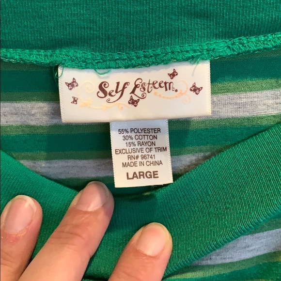 Self Esteem Strapless Baby Doll Striped Top - Picture 8 of 8